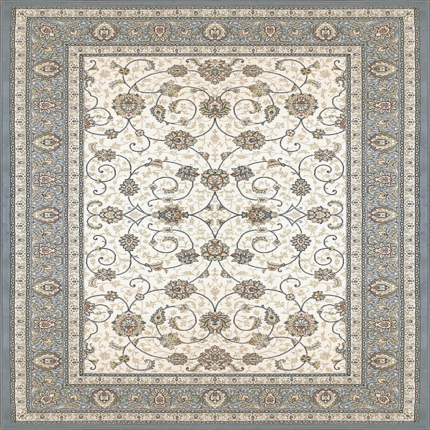 ANCIENT GARDEN - IVORY/LIGHT BLUE