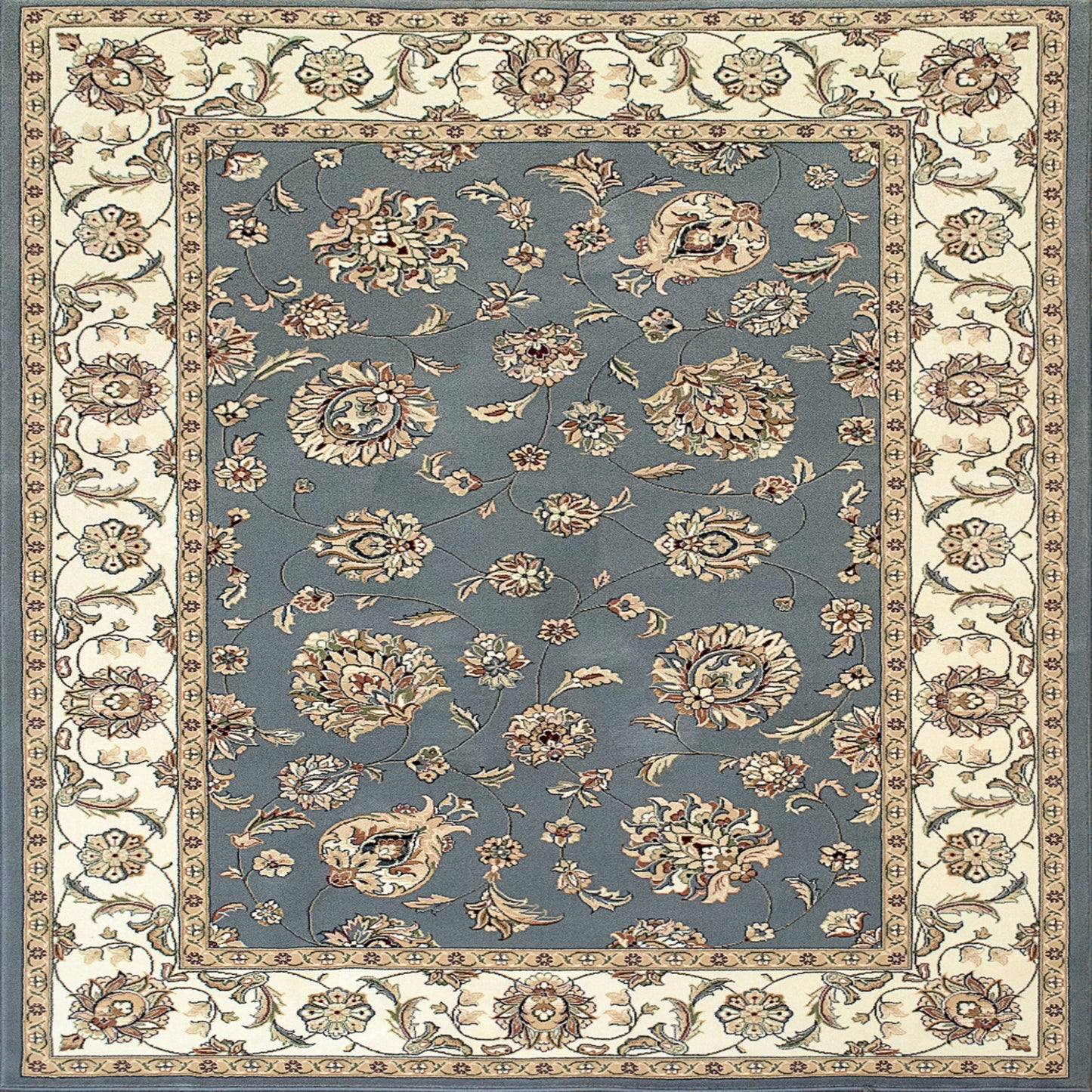 ANCIENT GARDEN - LIGHT BLUE/IVORY in Light Blue/Ivory Area Rugs