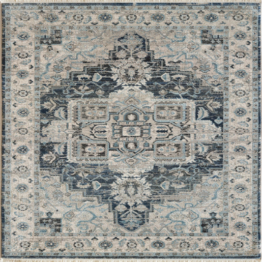 JUNO - DARK BLUE/CREAM in Dark Blue/Cream Area Rugs