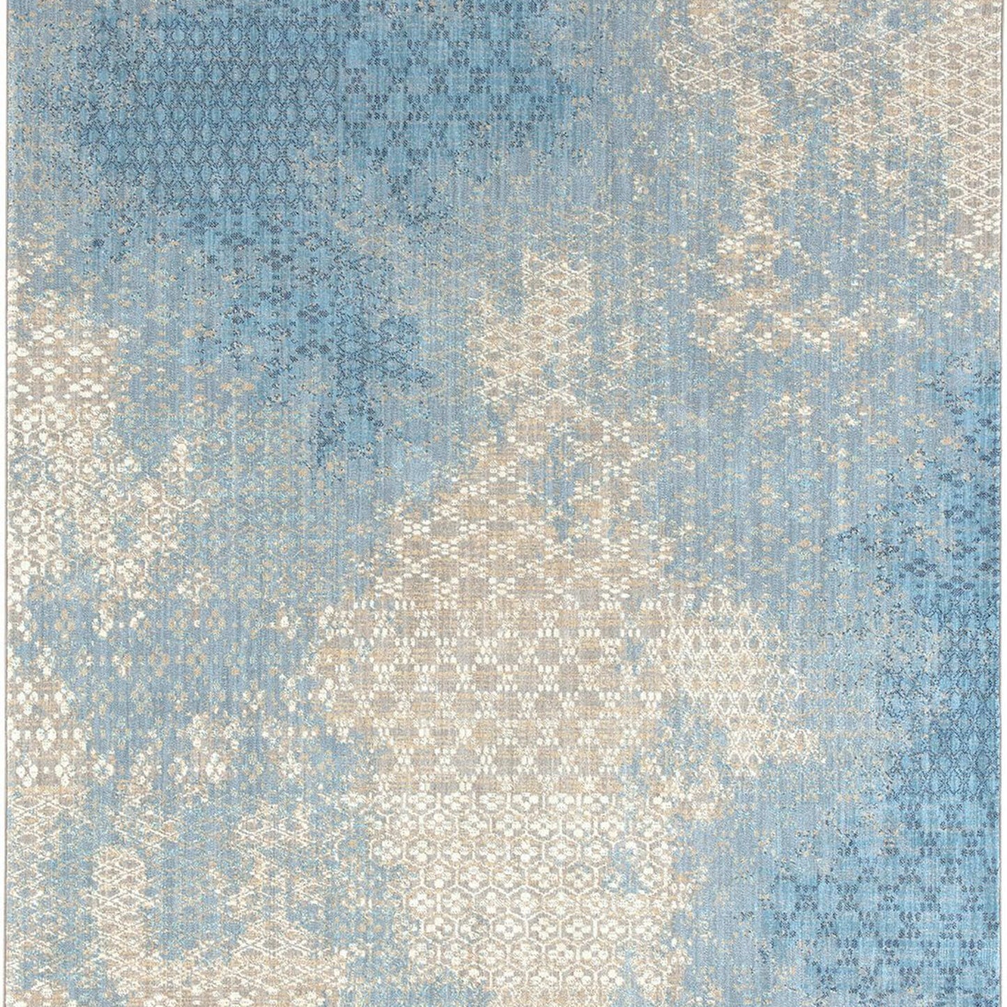 Mesmerize Aqua in Aqua 9'6"x12'11" Area Rugs