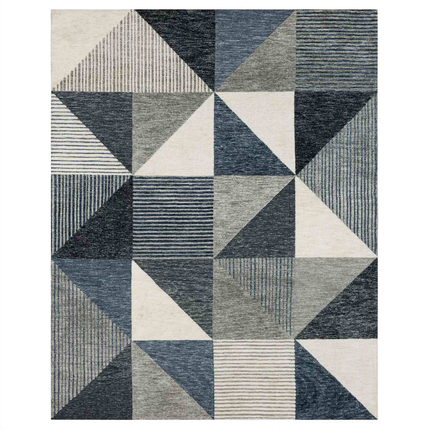 Oblique Blue in Blue 9'6"x12'11" Area Rugs