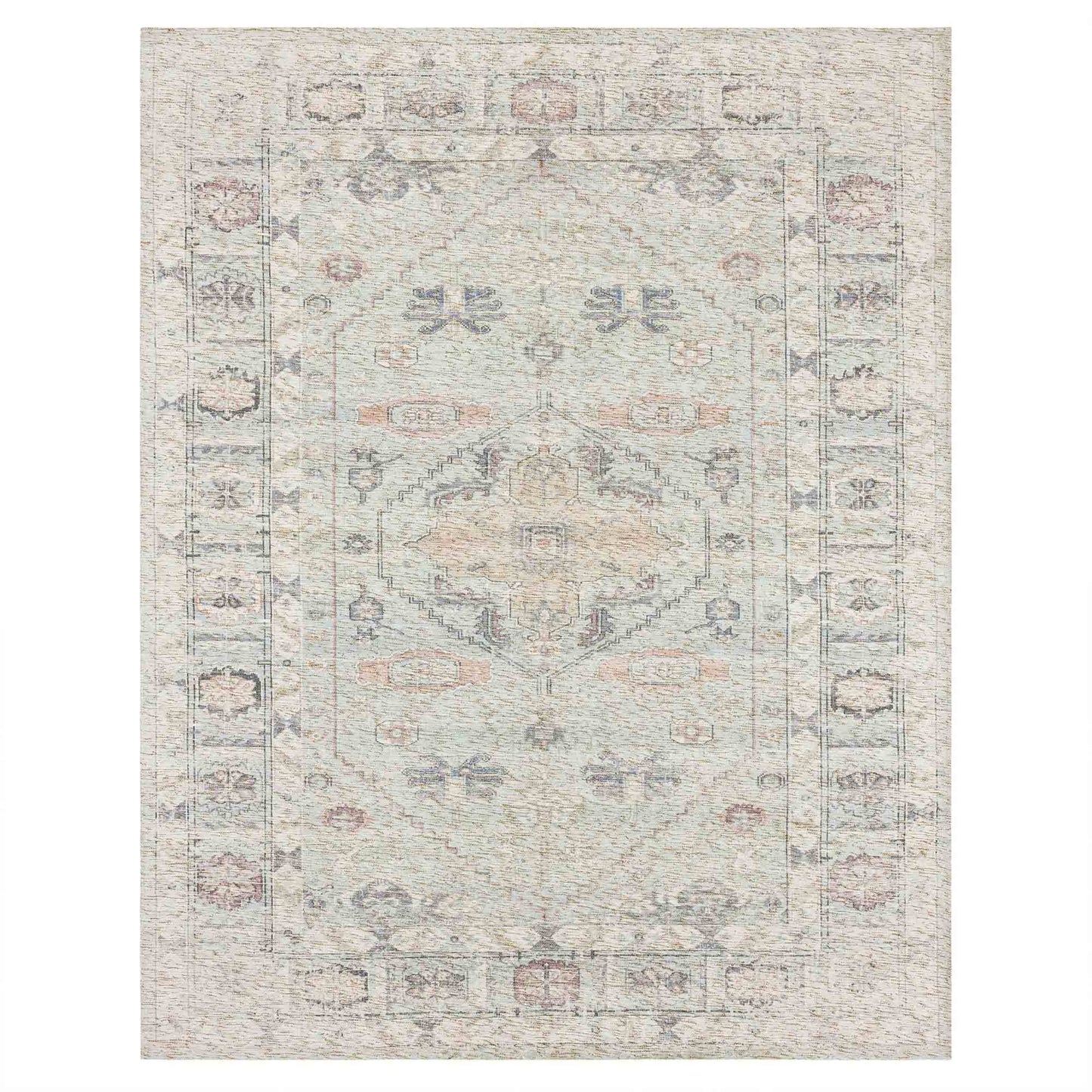 Prieska Light Teal in Light Teal 2'4"x8' Area Rugs