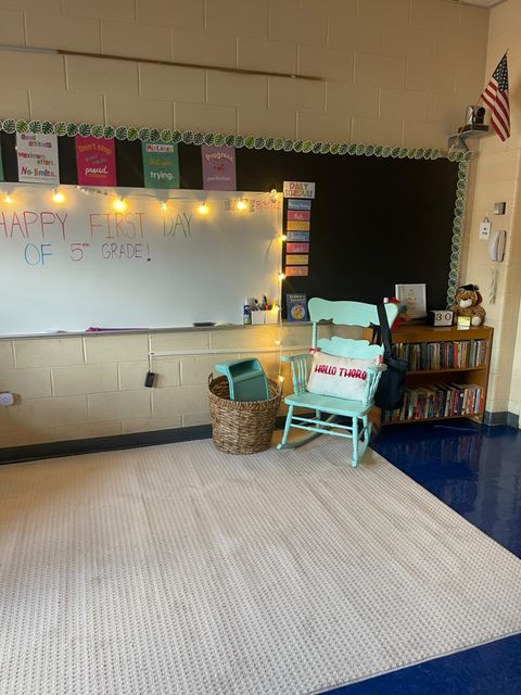 New rug in classroom
