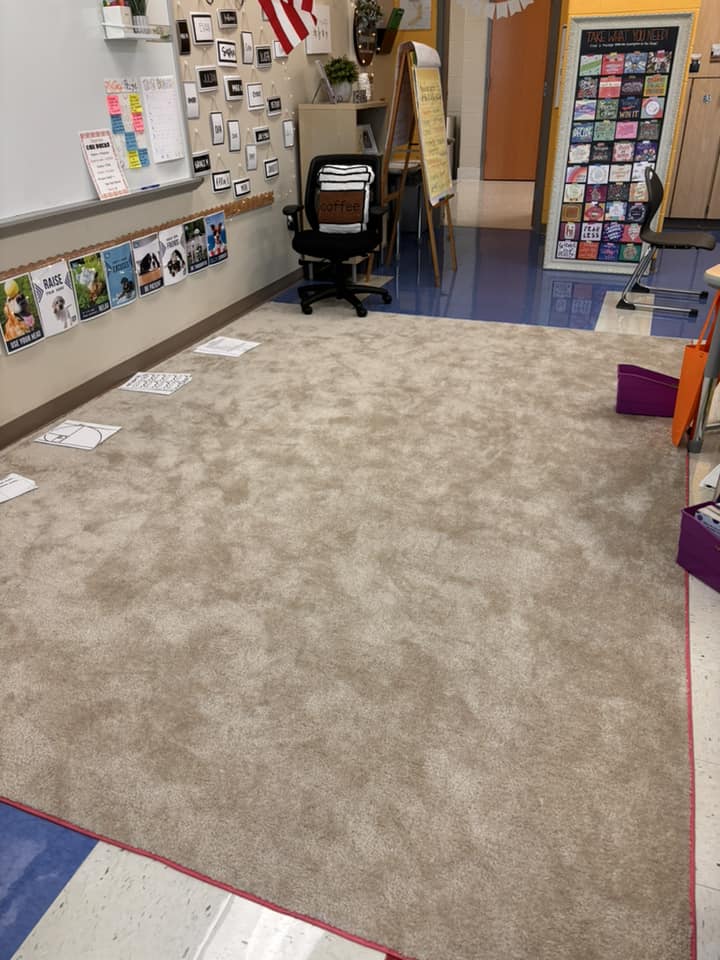 New rug in classroom