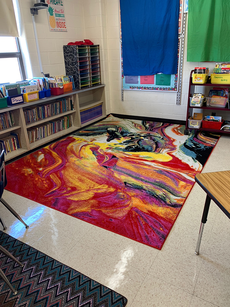 New rug in classroom