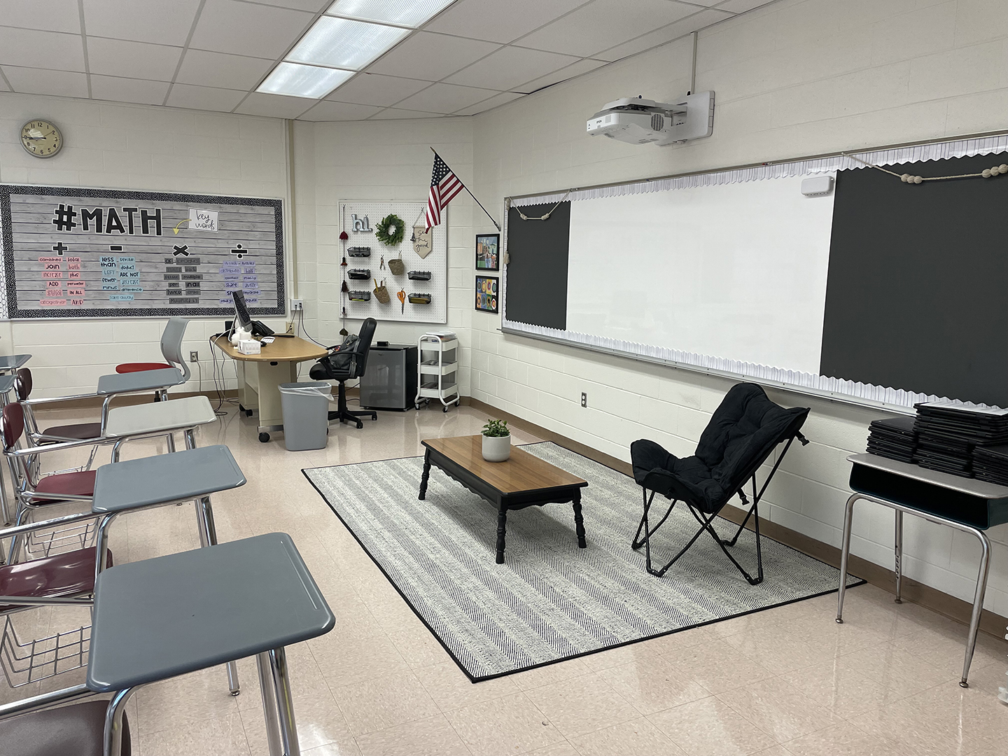 New rug in classroom