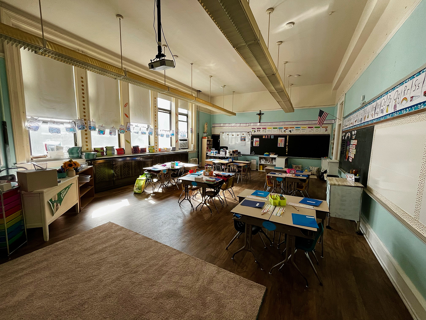 New rug in classroom